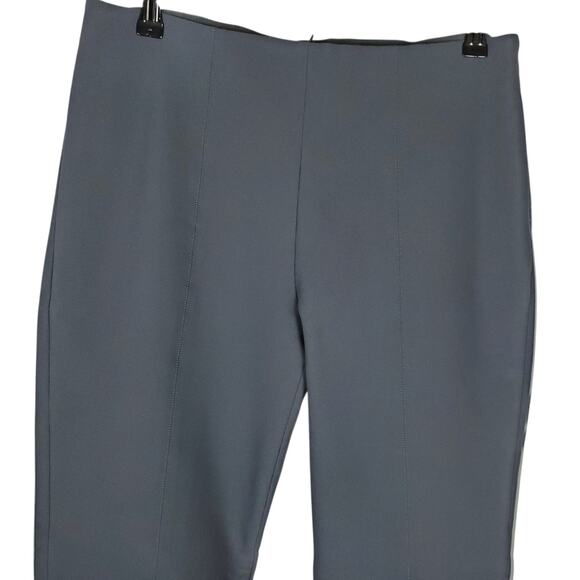 Vince Stitch Front Seam Ponte Legging Pants Sz L Dark Gray Side Zip Work Career - Picture 6 of 14